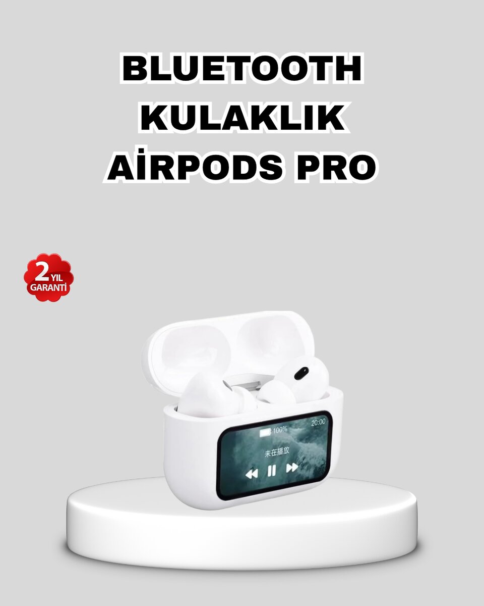 Dokunmatik Ekranlı Bluetooth Kulaklık – ANC Suya Dayanıklı Powerbank Kutulu