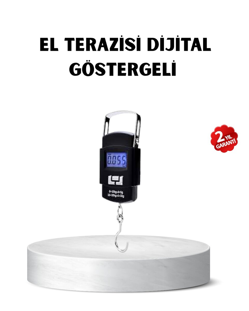 50 kg Kapasiteli Portatif Dijital El Kantarı