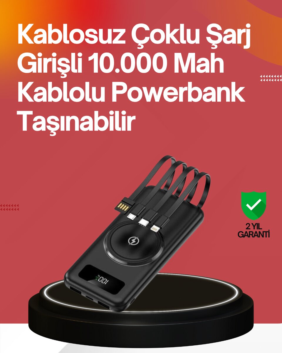 22.5W Hızlı + 15W Kablosuz Şarj – Akıllı Powerbank ile Her An Enerji
